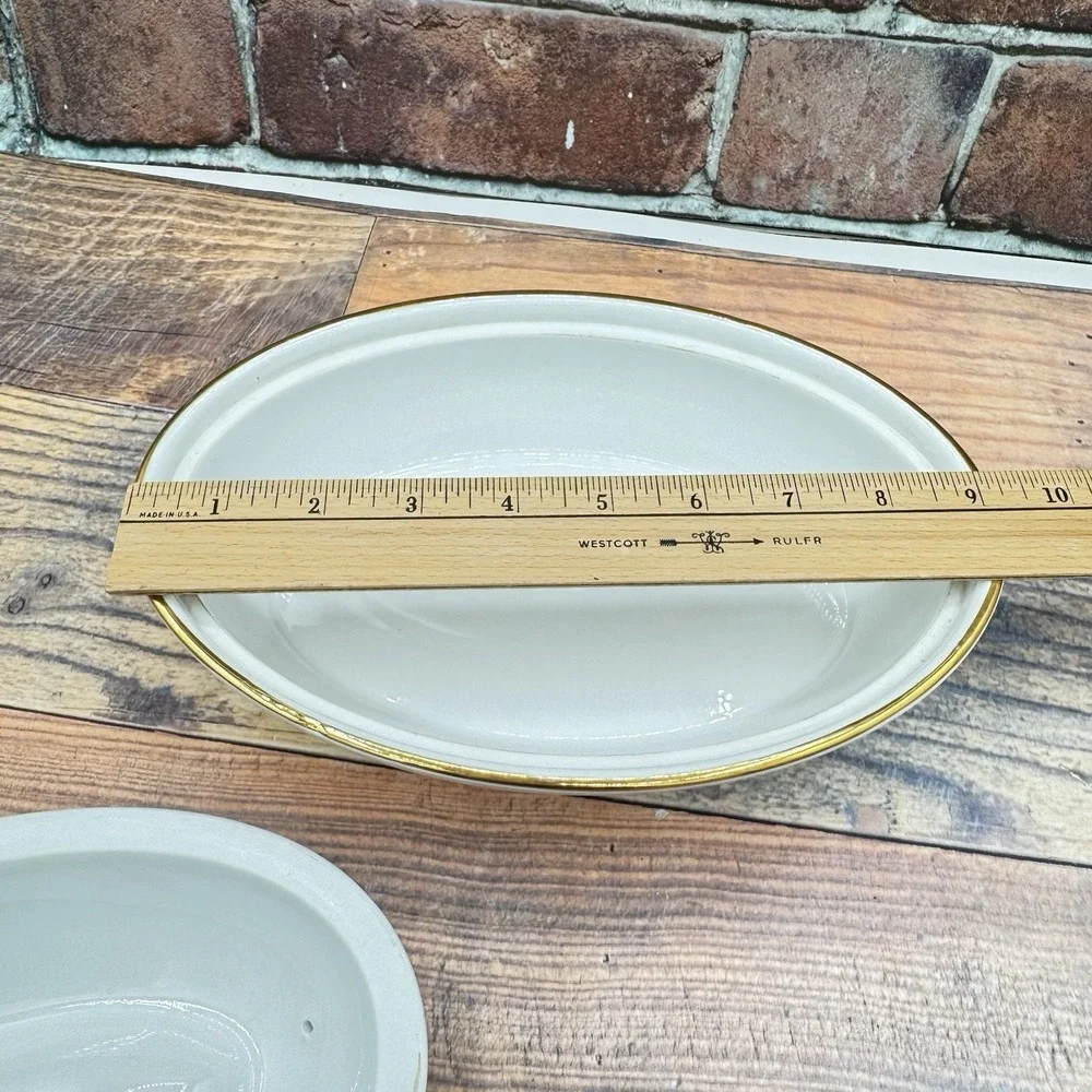 Vtg Royal Worcester Evesham Vale Casserole w Lid Size‎ 3 Oval Shape 21 Oven Safe
